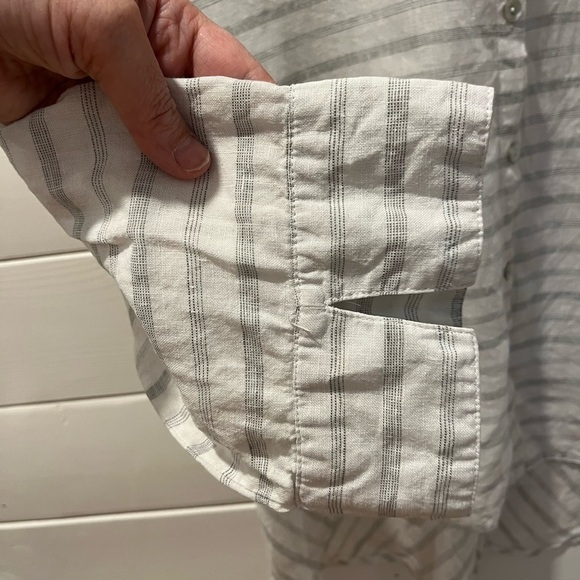 HABITAT clothes to live in - 100% Linen Striped Shirt - Size L ☀️ - Picture 6 of 10